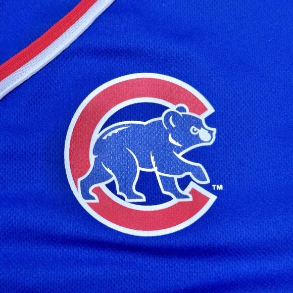 Chicago Cubs Jersey Youth L (14/16) Royal Blue Full-button Replica MLB Baseball - Picture 4 of 8